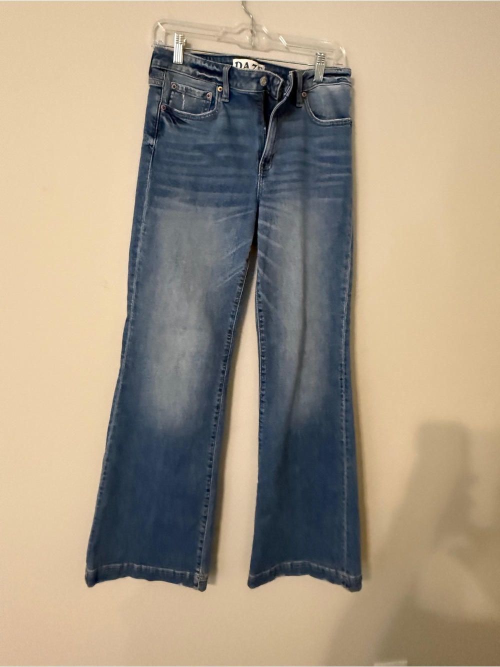 DA/ŽA Blue Flare Jeans with Subtle Fade